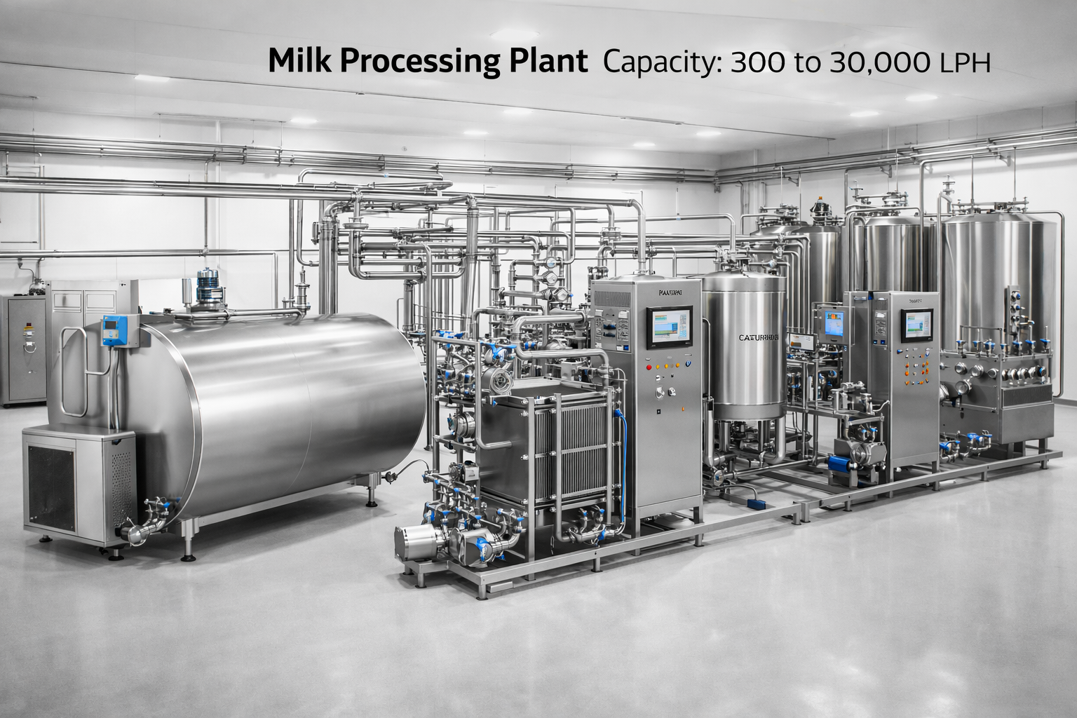Automatic Milk Processing Plant 1000 LPH